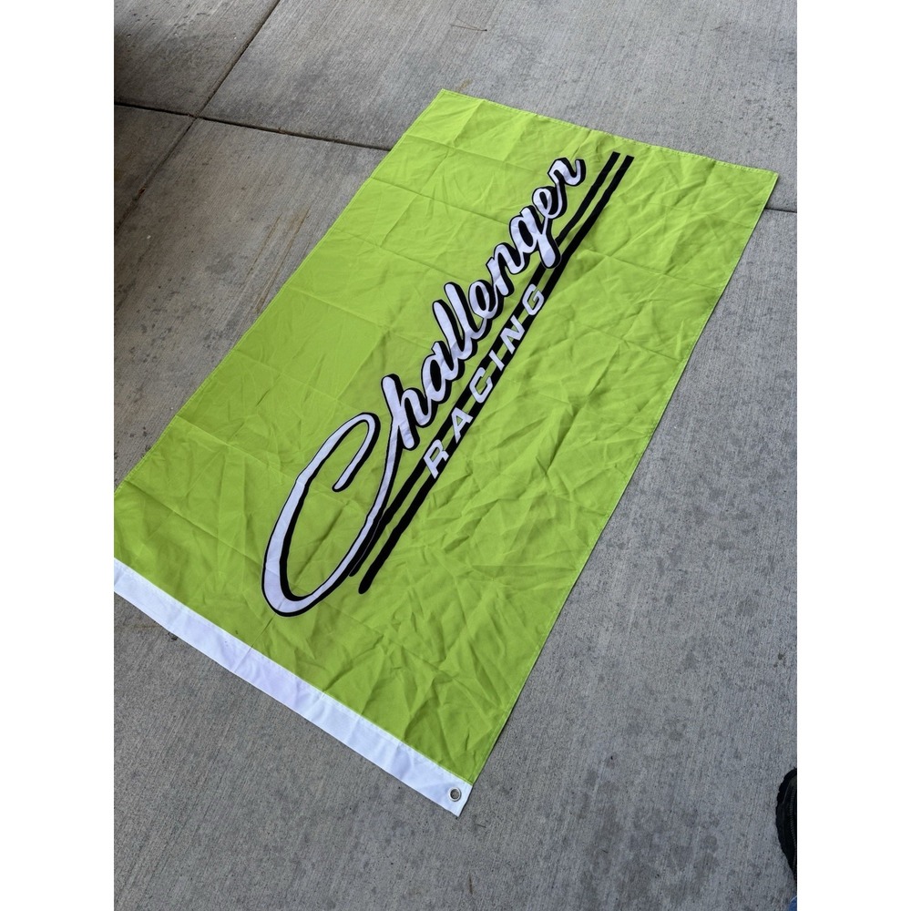 Challenger Racing sign.  Nylon? 3 By 5